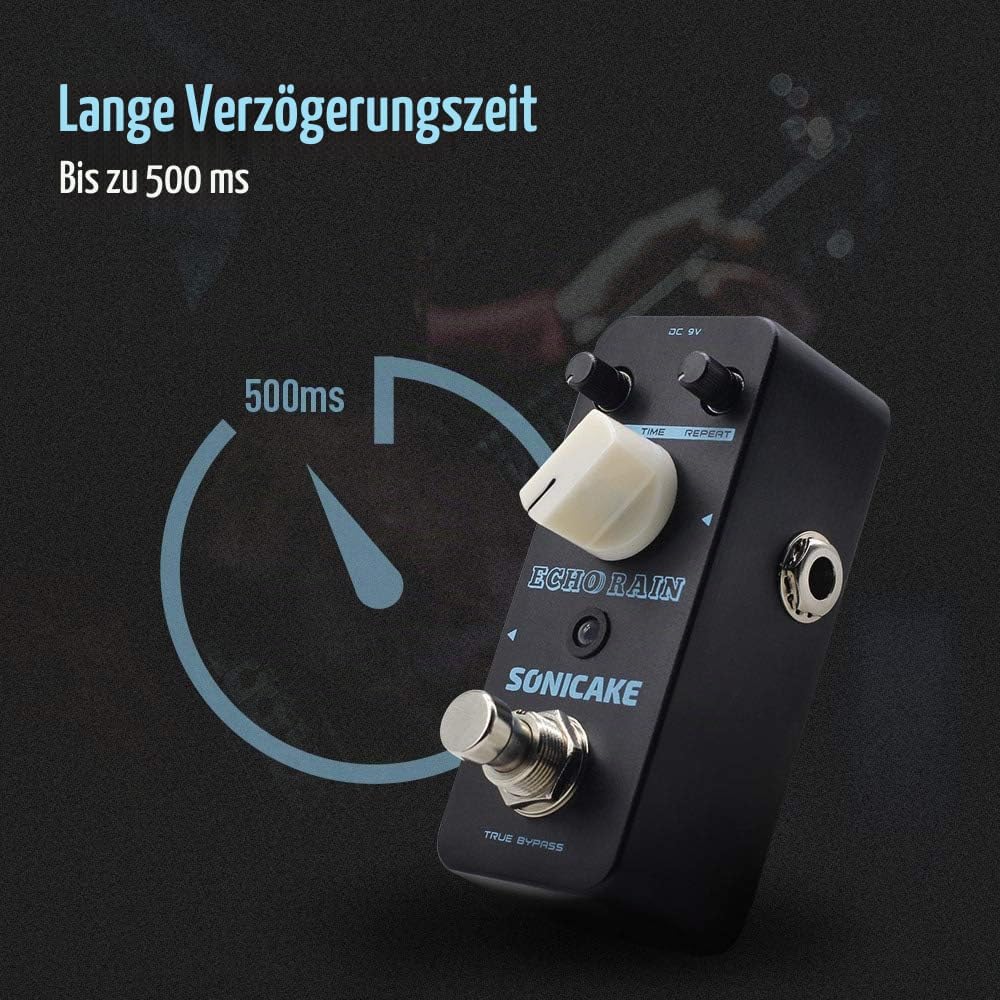 SONICAKE Digital Delay Pedal Echo Rain Gitarre Effektpedal Analog Style Hybrid, Delay
