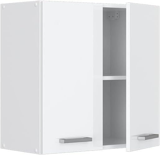 Vicco Hängeschrank R-Line, Weiss Hochglanz/Weiss, 60 cm Weiss Hochglanz Hängeschrank 60cm, Weiss Hoc