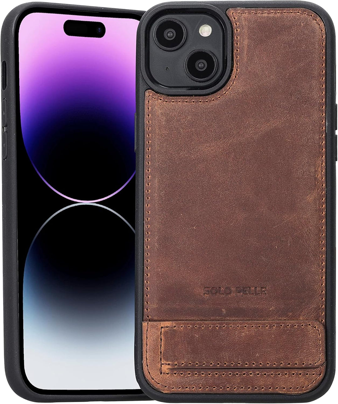 Solo Pelle Lederhülle für das iPhone 14 Plus in 6.7 Zoll Case Leder Hülle Ledertasche Backcover aus