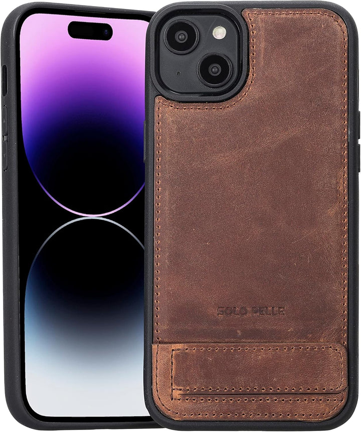 Solo Pelle Lederhülle für das iPhone 14 Plus in 6.7 Zoll Case Leder Hülle Ledertasche Backcover aus