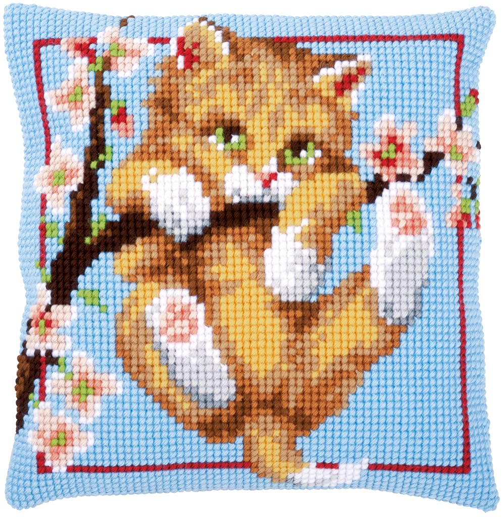Vervaco Zählmusterpackung-Stickpackung im gezählten Kreuzstich, Baumwolle, weiss, 40 x 40 x 0,3 cm