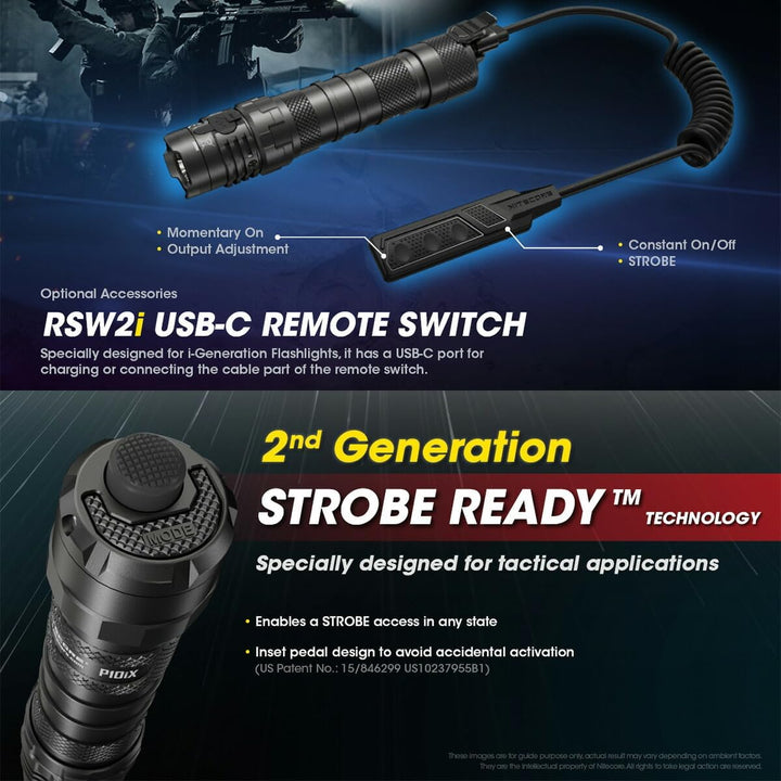 Nitecore P10IX Compact Flashlight, schwarz