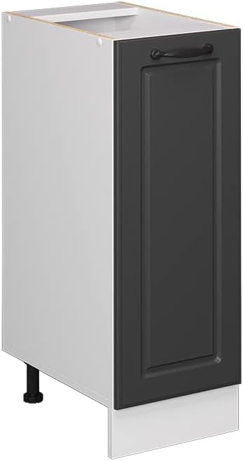 Vicco Apothekerschrank R-Line, Anthrazit Landhaus/Weiss, 30 cm ohne Arbeitsplatte Anthrazit Landhaus