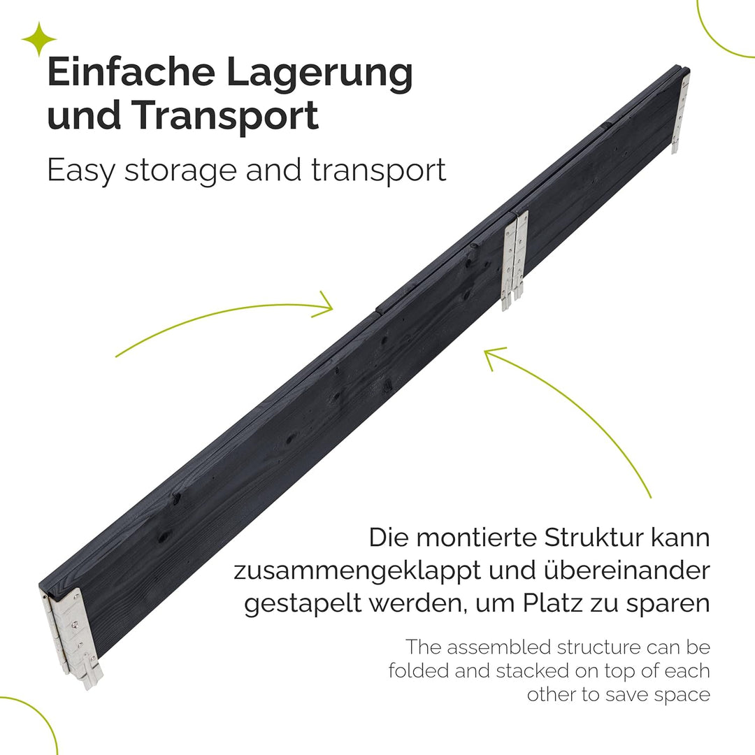 Holzaufsatzrahmen für Palette Aufbewahrungskiste aus Holz Palettenaufsatzrahmen Holzkiste (ohne Pale