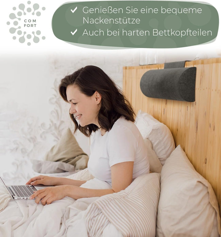Nackenrolle für Sessel mit Gegengewicht (100% Memory Schaum), Nackenkissen Sofa Couch hängend, Nacke