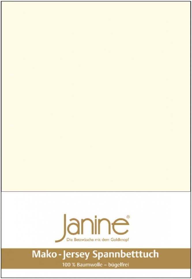 Janine Spannbetttuch 5007 Mako Jersey 140/200 bis 160/200 cm Natur Fb. 07 140/200 cm - 160/200 cm Na