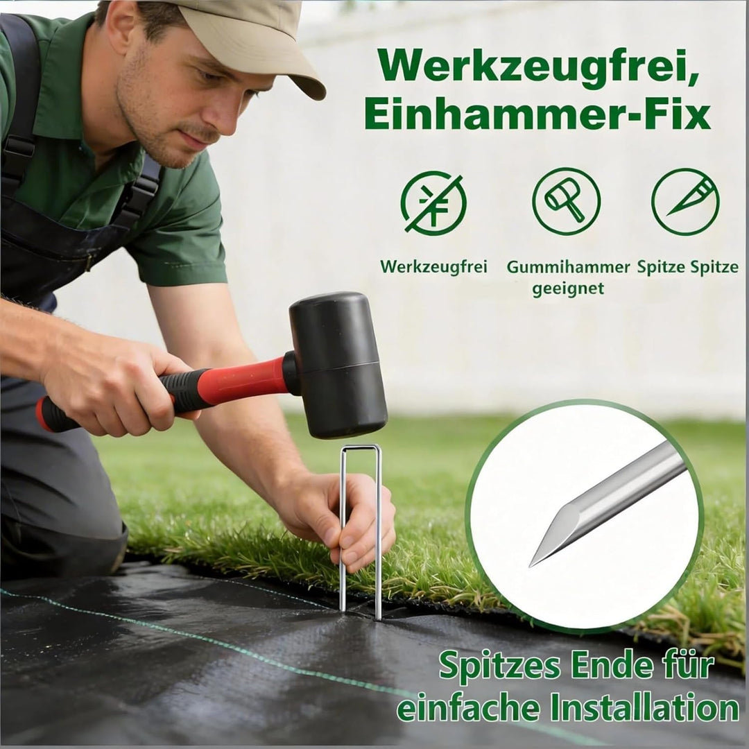 AMAGABELI GARDEN & HOME 500 Erdanker Bodenanker Anti-Rost Stück Aus Gehärtetem 150 MM Durchmesser Ø