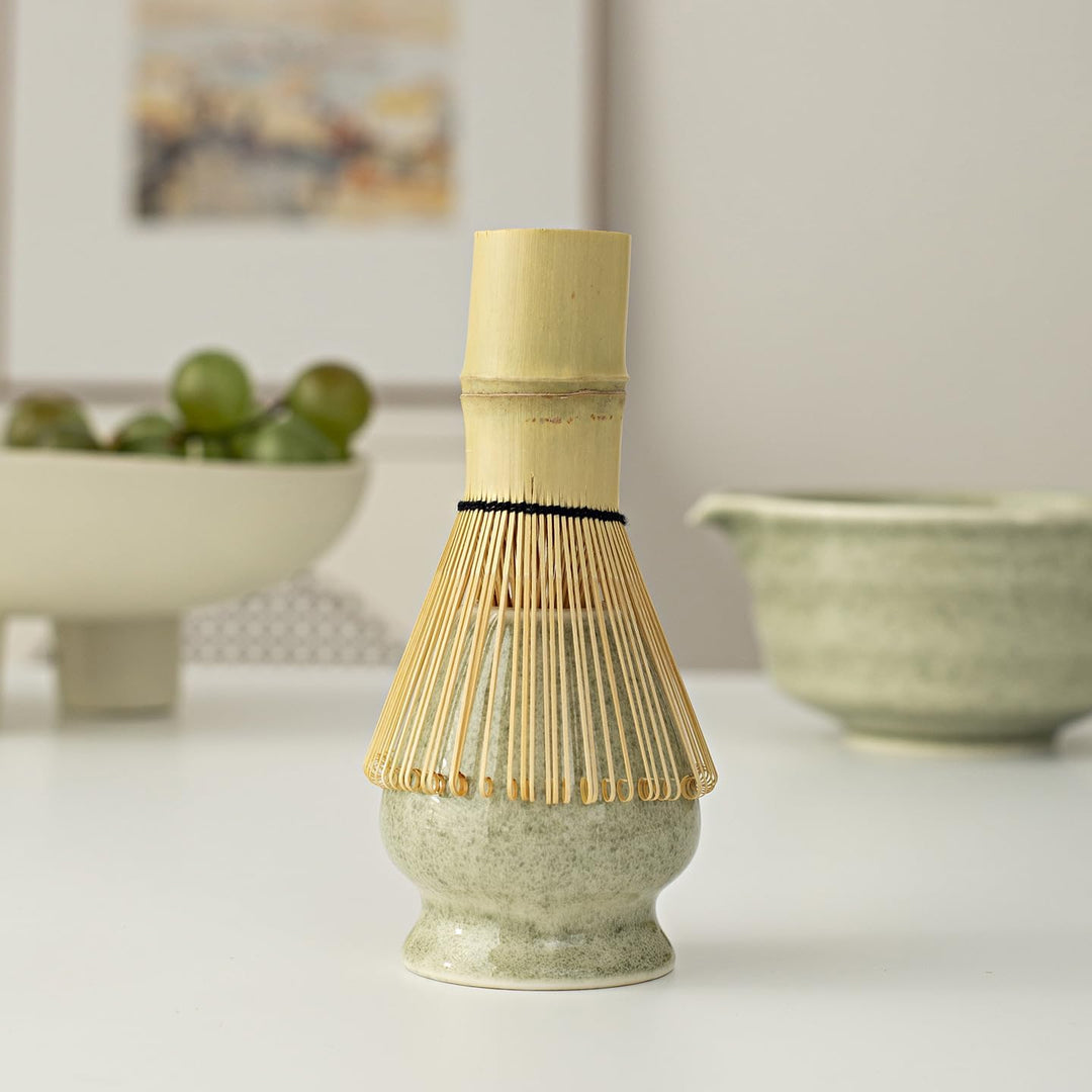 Matcha Set, Traditionelles Matcha Tee Zeremonie Set, 7 Teile - Inklusive Matcha Schale mit Ausguss,