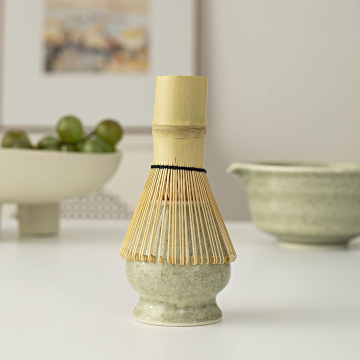 Matcha Set, Traditionelles Matcha Tee Zeremonie Set, 7 Teile - Inklusive Matcha Schale mit Ausguss,
