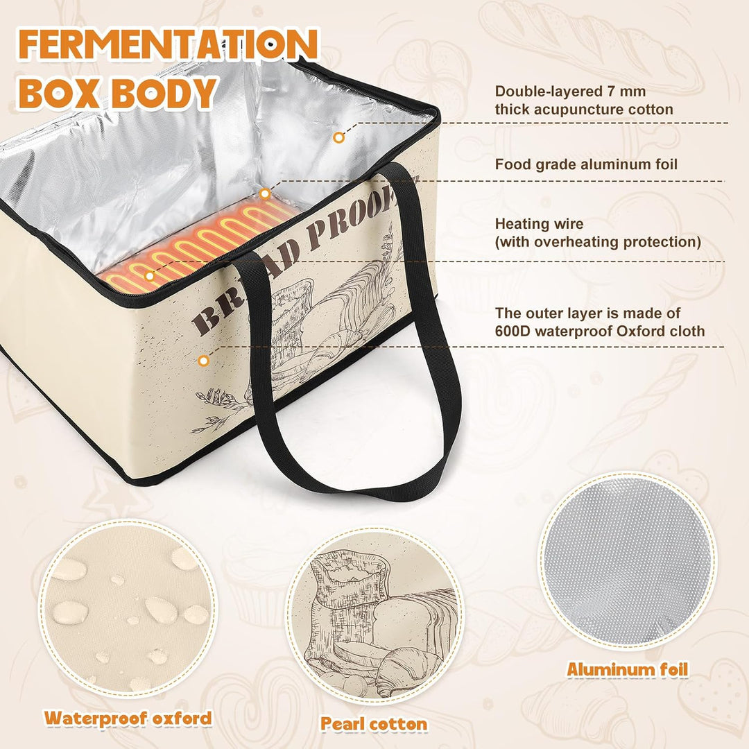Brot Gärbox 30L mit Heizung und NTC-Temperatursensor