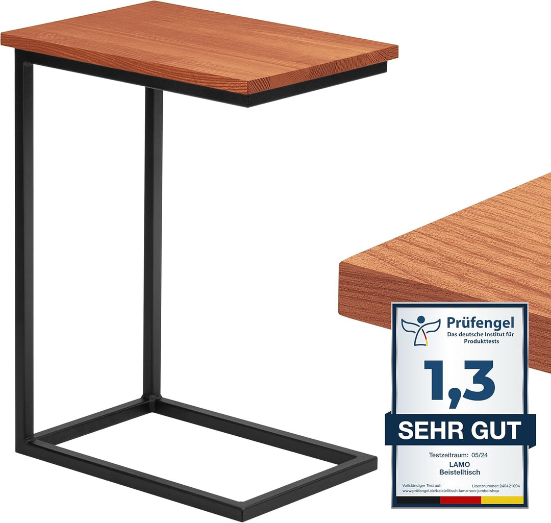 LAMO Manufaktur Beistelltisch | Laptoptisch | Sofatisch | mobiler Kaffeetisch | Nachttisch | 45x30x6
