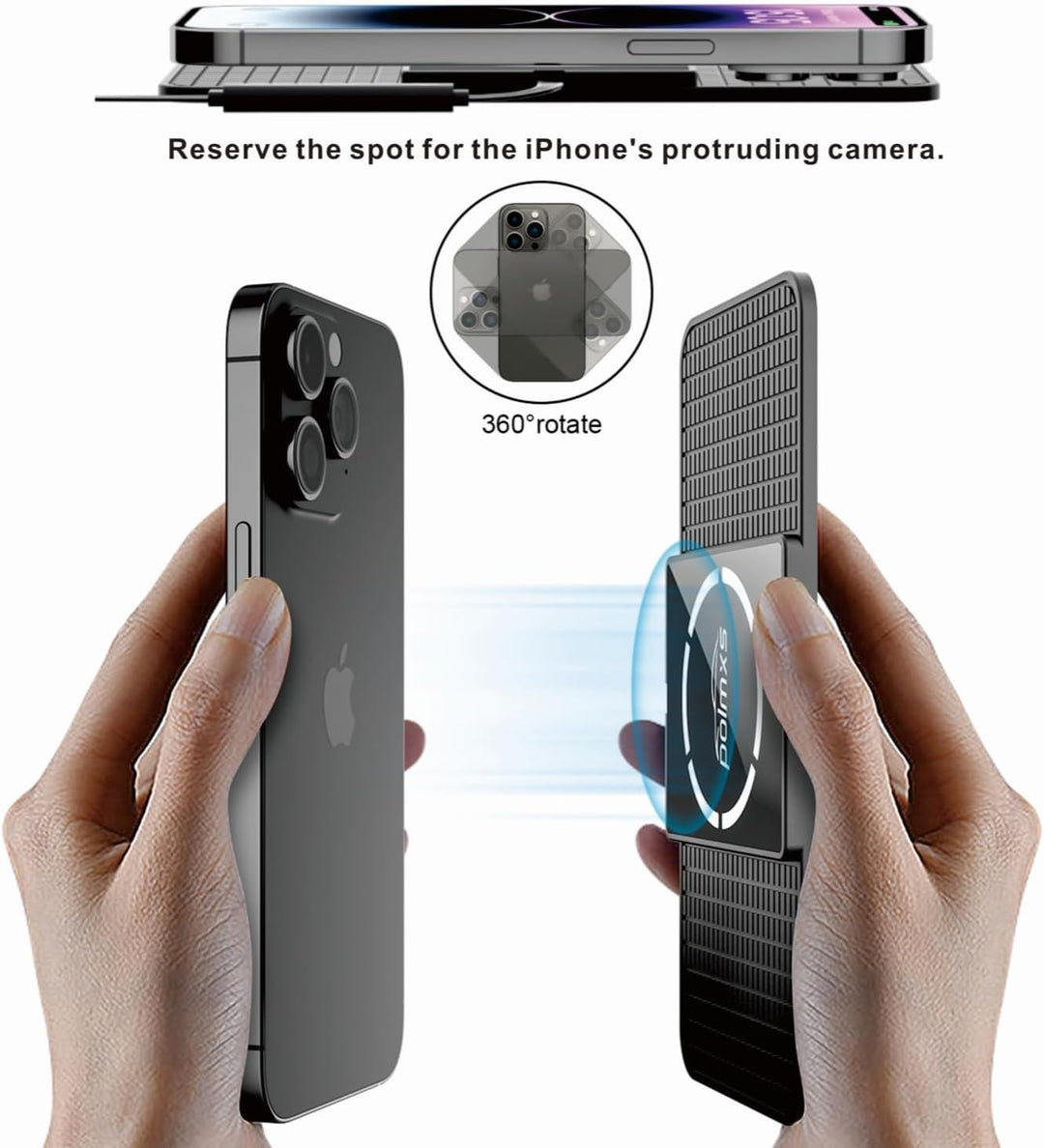 Polmxs für MagSafe Auto Ladegerät Pad,15W Schnellladung Magnetische Wireless Charger Auto Magnetisch