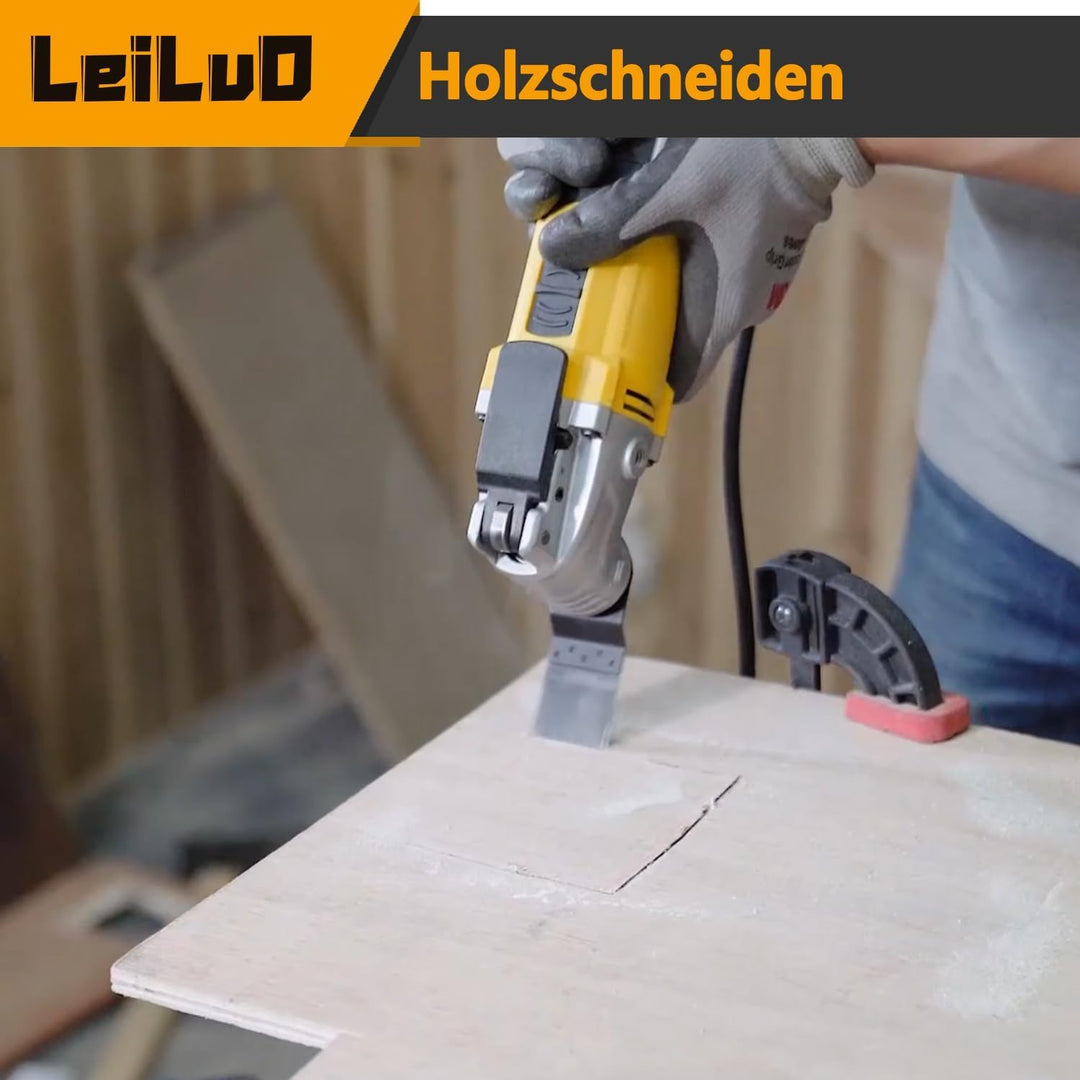 LEILUO 134 Stück Multitool Sägeblatt Set Oszillierende Sägeblätter Sandpapier und Schneide Zubehör m