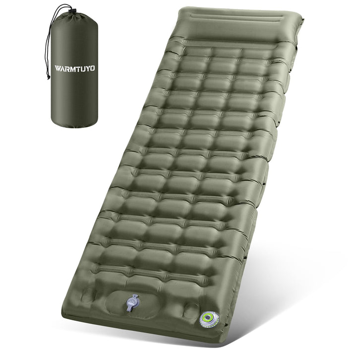WARMTUYO Isomatte, Luftmatratze Camping mit Elektrisch Pumpe, 12CM Dicke Matratze Outdoor Aufblasbar