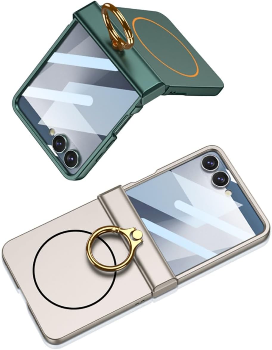 COQUE Handyhülle für Samsung Flip 7 mit HD-Folie, Scharnier-Vollschutz, schlanke, ultradünne magneti