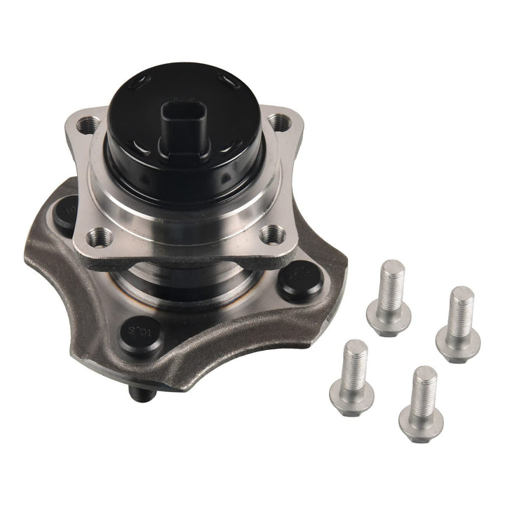 febi bilstein 31180 Radlagersatz mit Radnabe, ABS-Sensor und Befestigungsschrauben , 1 Stück