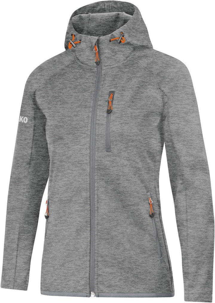 JAKO Damen Softshell-jacken Softshelljacke Light, grau meliert, 44, 7605 34 Grau-Meliert, 34 Grau-Me