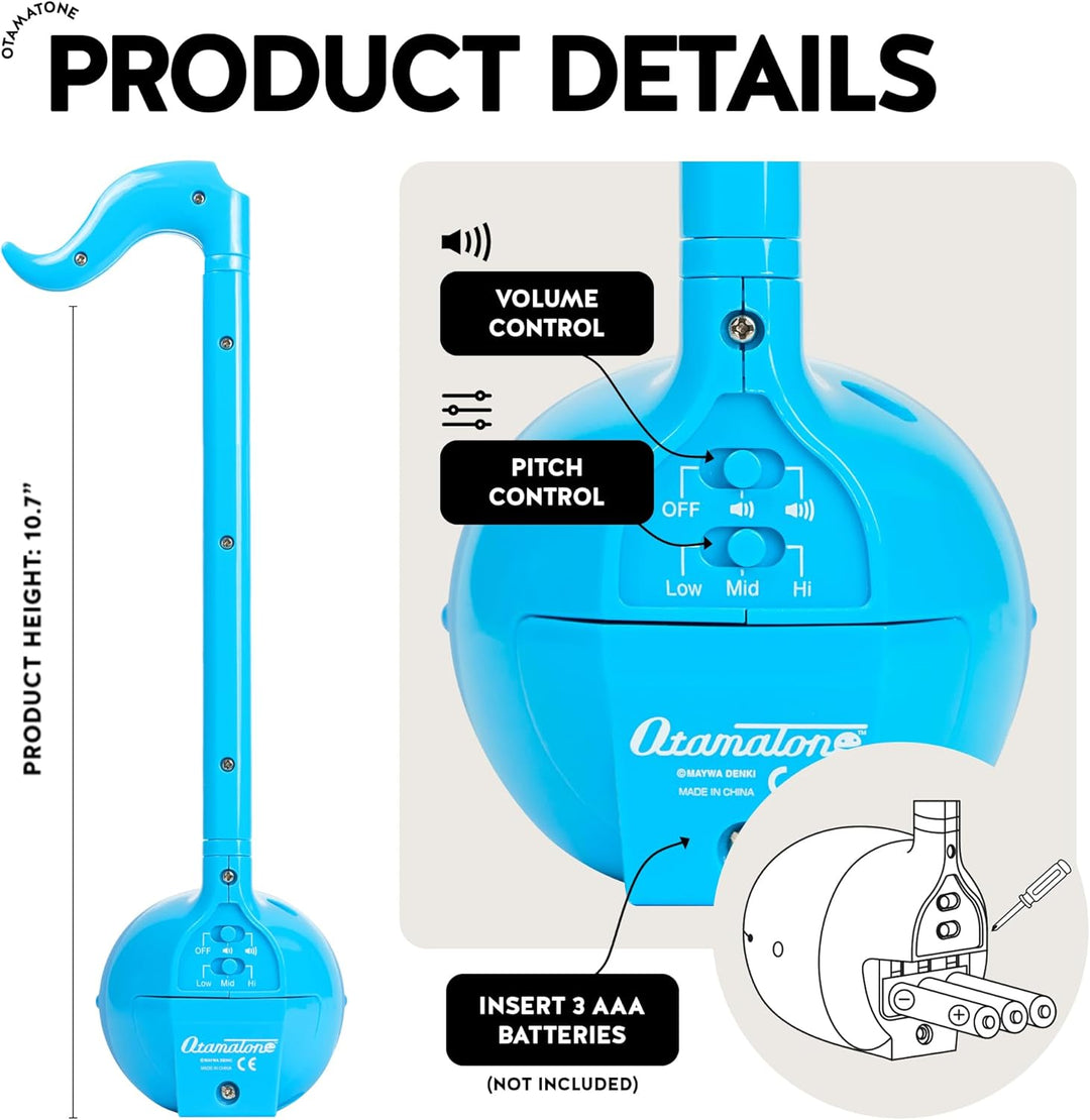 Otamatone Regular Blau Elektronisches Musik Instrument, Tragbar Digitale Musikinstrumente Synthesize