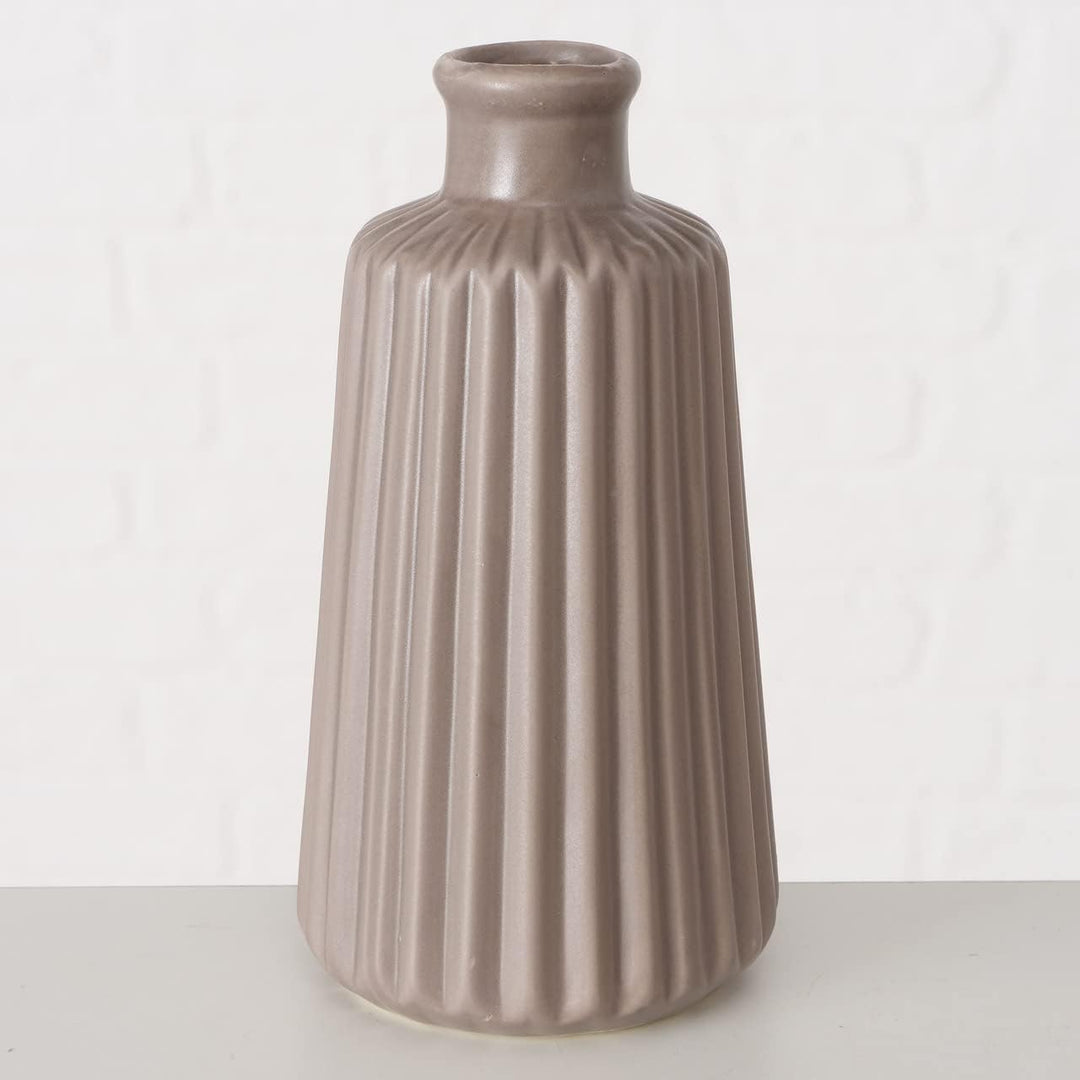 Boltze Vasen Set Esko 2-teilig, Blumenvasen aus Keramik, ø ca. 8,5 cm, ohne Blumen, skandinavischer