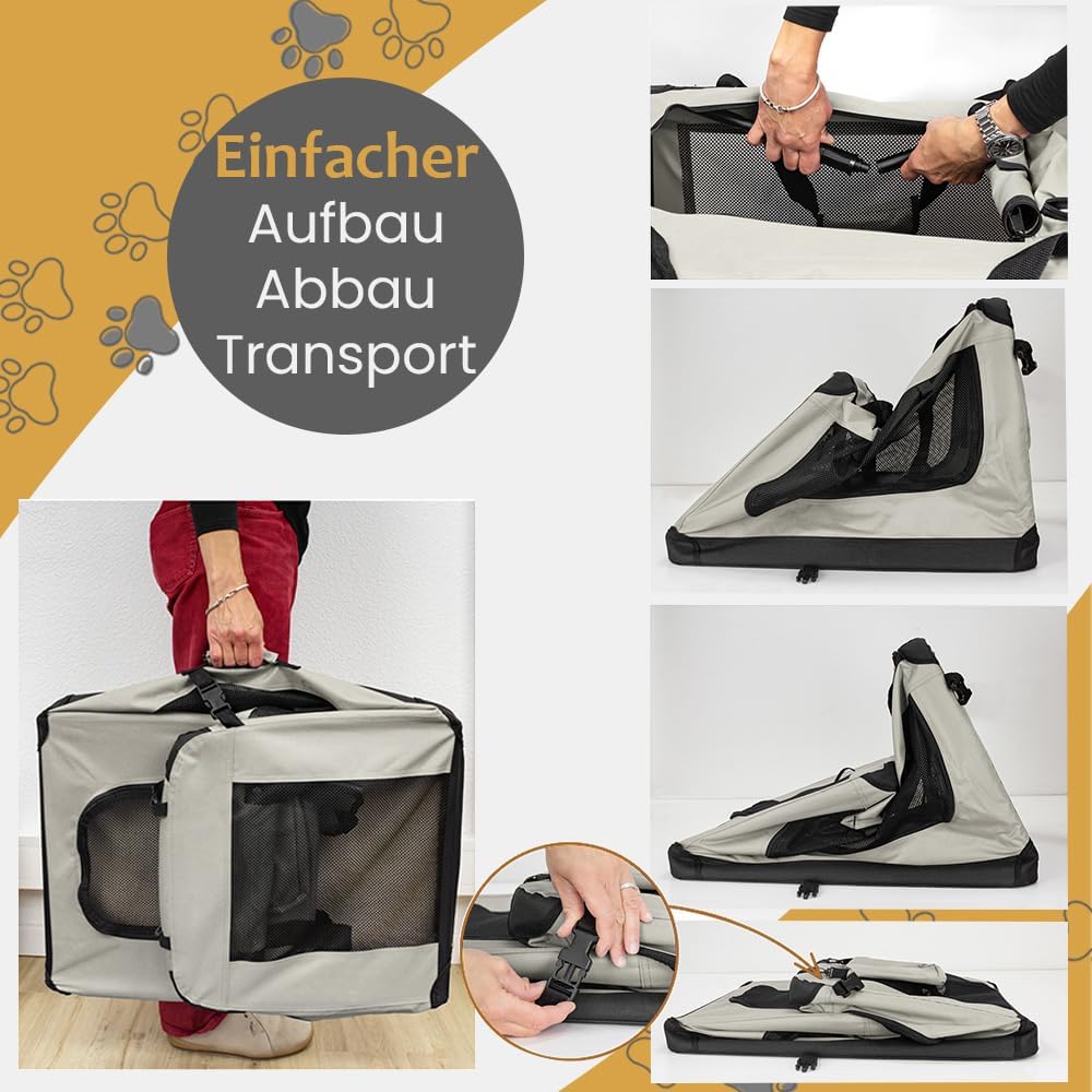 Faltbare Hundebox Transporttasche Transportbox Auto für Katze Hunde Grosse Kleine Box Bag Bed Decke