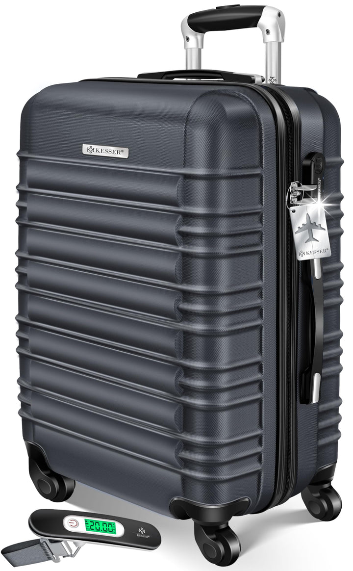 KESSER® Reisekoffer Mittlerer Hartschalen-Koffer Inkl. Kofferwaage + Gepäckanhänger Trolley Gepäck R
