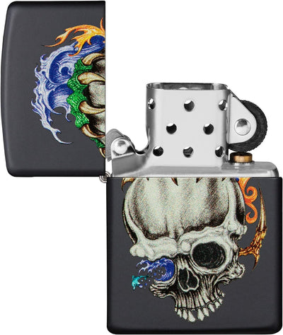 Zippo Classic Lighter-Skull Claw, Messing, Individual Design, Original Pocketsize