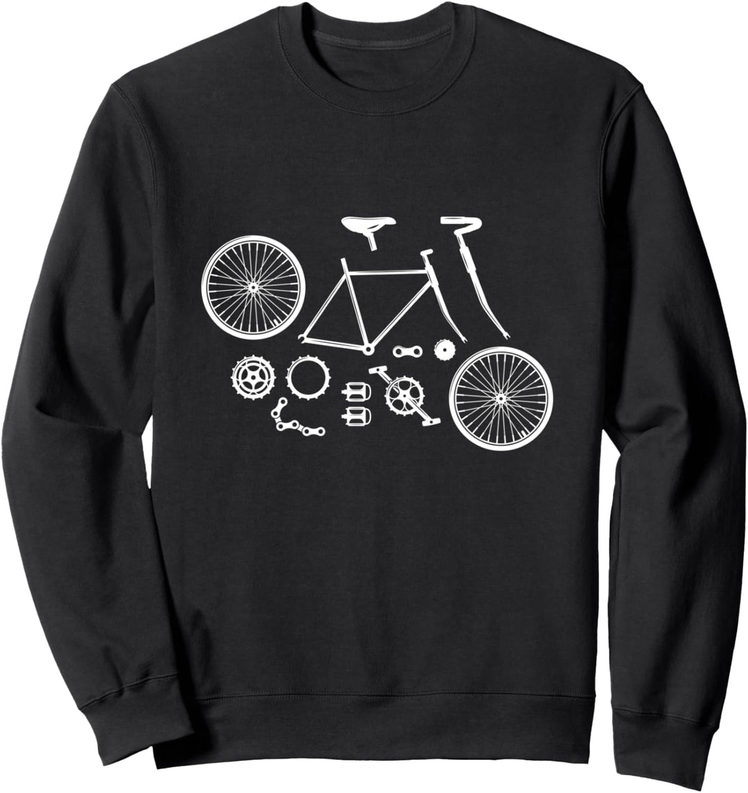 Fahrradteile Fahrrad Rad Radfahren Fahrradfahren Geschenk Sweatshirt