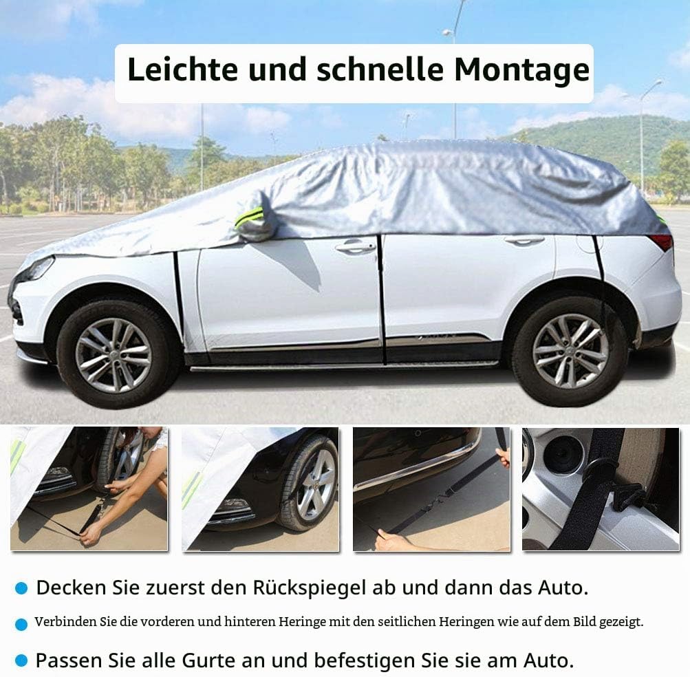 Halbgarage für Auto Abdeckplane Winter Sommer Autoabdeckung wasserdicht Auto halbgarage Staubdicht S