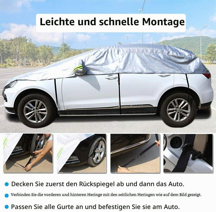 Halbgarage für Auto Abdeckplane Winter Sommer Autoabdeckung wasserdicht Auto halbgarage Staubdicht S
