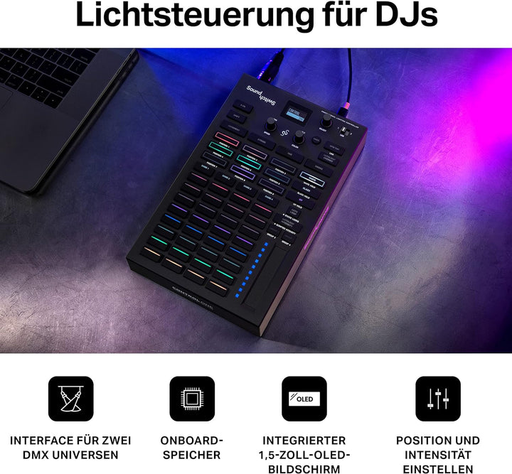 SoundSwitch Control One – Professioneller DMX DJ-Beleuchtungs-Controller mit 3 Monaten SoundSwitch S