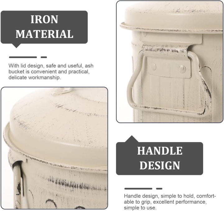 DOITOOL Ascheeimer Mit Deckel Metalleimer Aufbewahrungseimer Kaminofen Zubehör Für Heisse Glut Und A