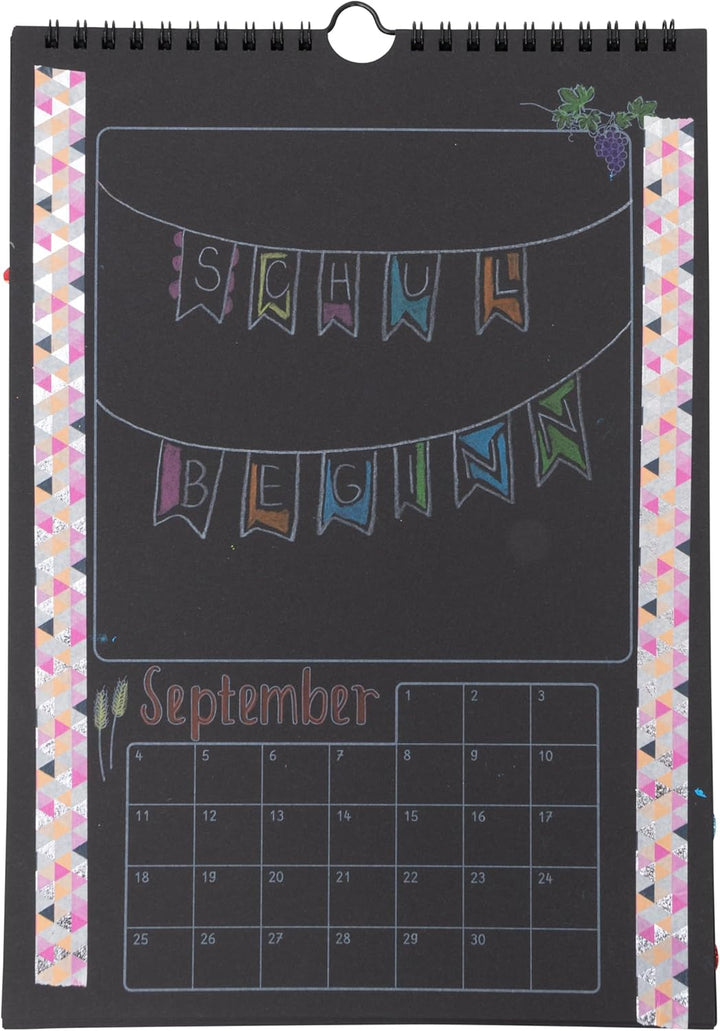 Betzold - Bastel-Kalender Kinder - Kreativ-Kalender Blanko-Wandkalender immerwährend Dauerkalender o