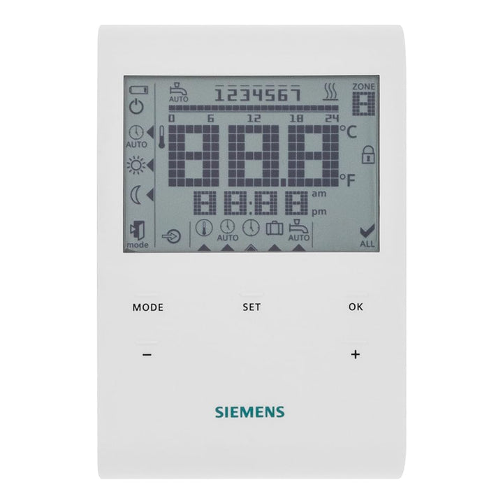 Siemens - RDE100 Raumthermostat mit Auto-Zeitschaltprogramm und LCD