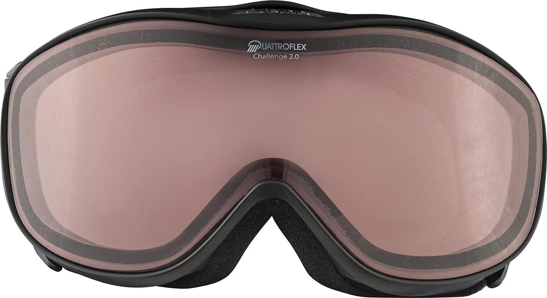 Alpina Unisex Challenge 2.0 Q S1 Skibrille (1er Pack) Einheitsgrösse Schwarz, Einheitsgrösse Schwarz