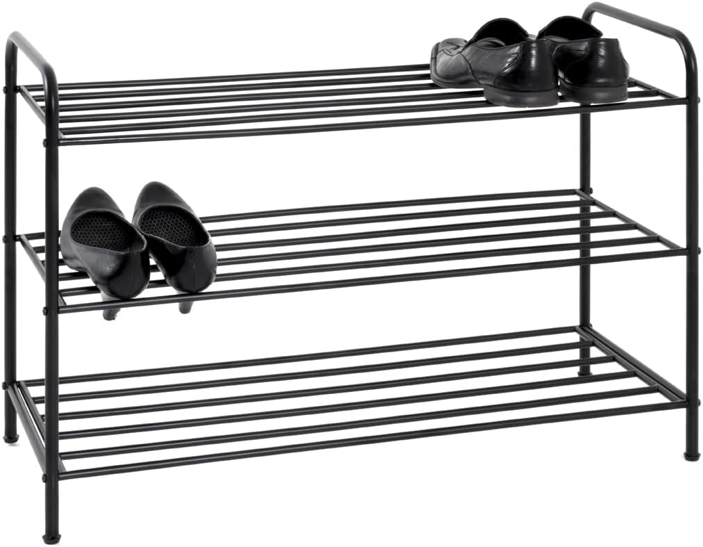 Haku-Möbel Schuhregal, Schwarz, T 35 x B 83 x H 58 cm, 25561 L 83 x P 35 x H 58 cm, L 83 x P 35 x H