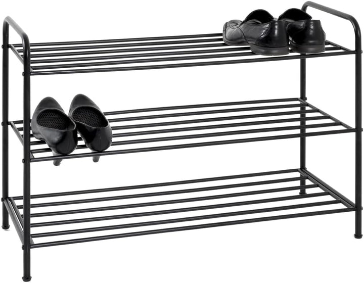Haku-Möbel Schuhregal, Schwarz, T 35 x B 83 x H 58 cm, 25561 L 83 x P 35 x H 58 cm, L 83 x P 35 x H