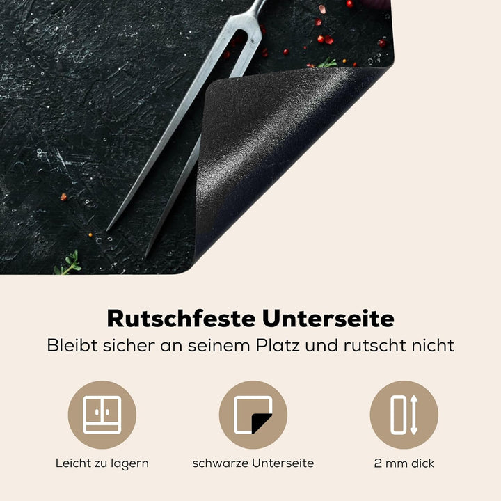 KitchenYeah© Herdabdeckplatte 59x51 cm Einteilig Herdabdeckung Abdeckplatte für Ceranfeld Abdeckung
