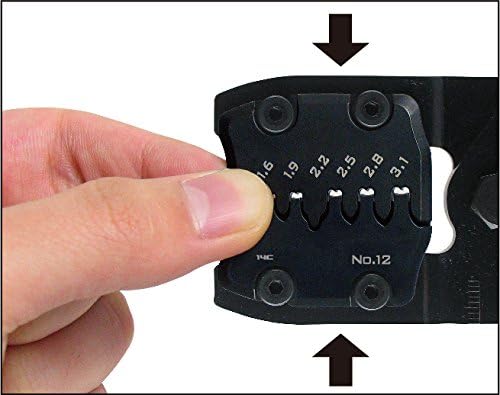 Precision Universal-Crimpzange mit austauschbaren Schneideisen (Grösse M) Handliches Crimpwerkzeug H