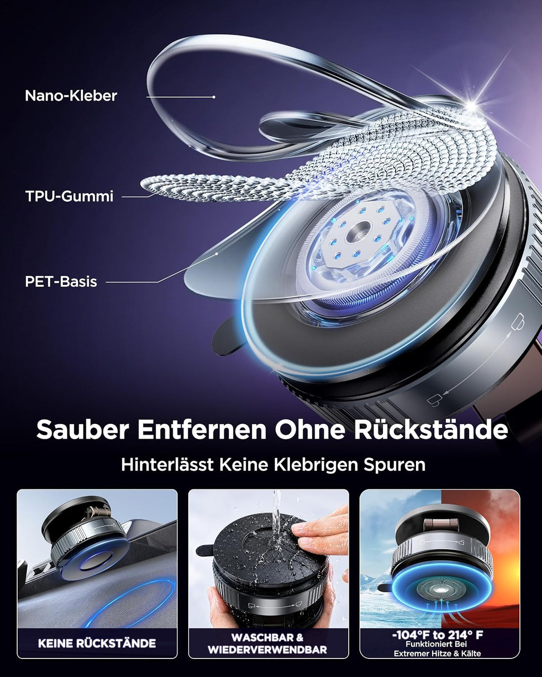Handyhalterung Auto Magnet für Magsafe Autohalterung, 2026 Upgraded Vmag-S2 Handyhalter Auto Magneti
