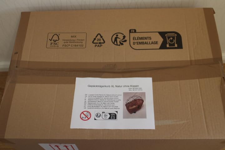 Marcus Hundefahrradkorb für Gepäckträger aus Weide mit Metallgitter Gepäckträgerkorb Einkaufskorb