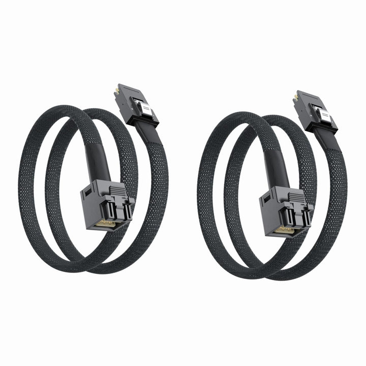 ipolex Internes Mini SAS HD SFF-8643 zu Mini SAS SFF-8087 Kabel, 0.5-Meter(1.6ft), faltbar, flexibel