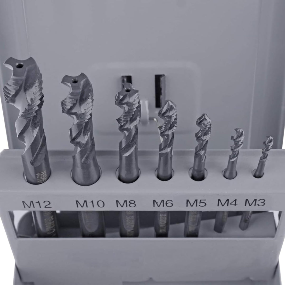GSR PROFI Maschinengewindebohrer Satz M3 - M12, Gewindeschneider Set für Edelstähle DIN 371/376 HSSE