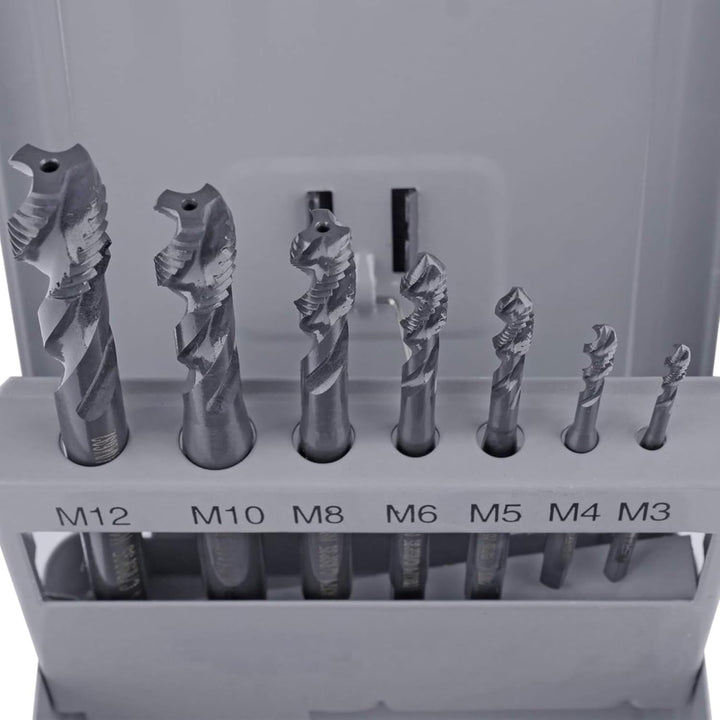 GSR PROFI Maschinengewindebohrer Satz M3 - M12, Gewindeschneider Set für Edelstähle DIN 371/376 HSSE