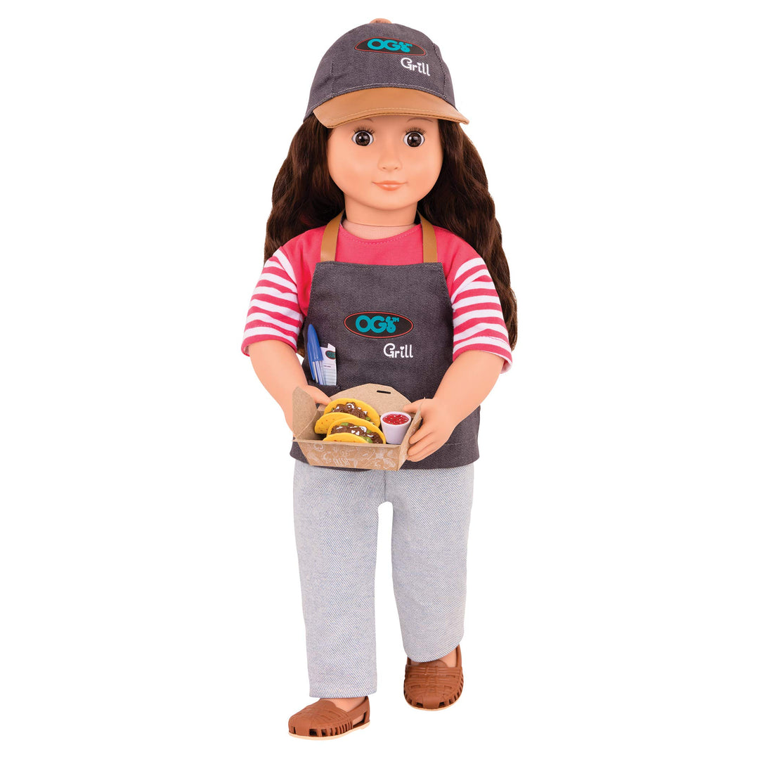 Our Generation - Deluxe Puppe - Rayna 46 cm Streifen, Streifen