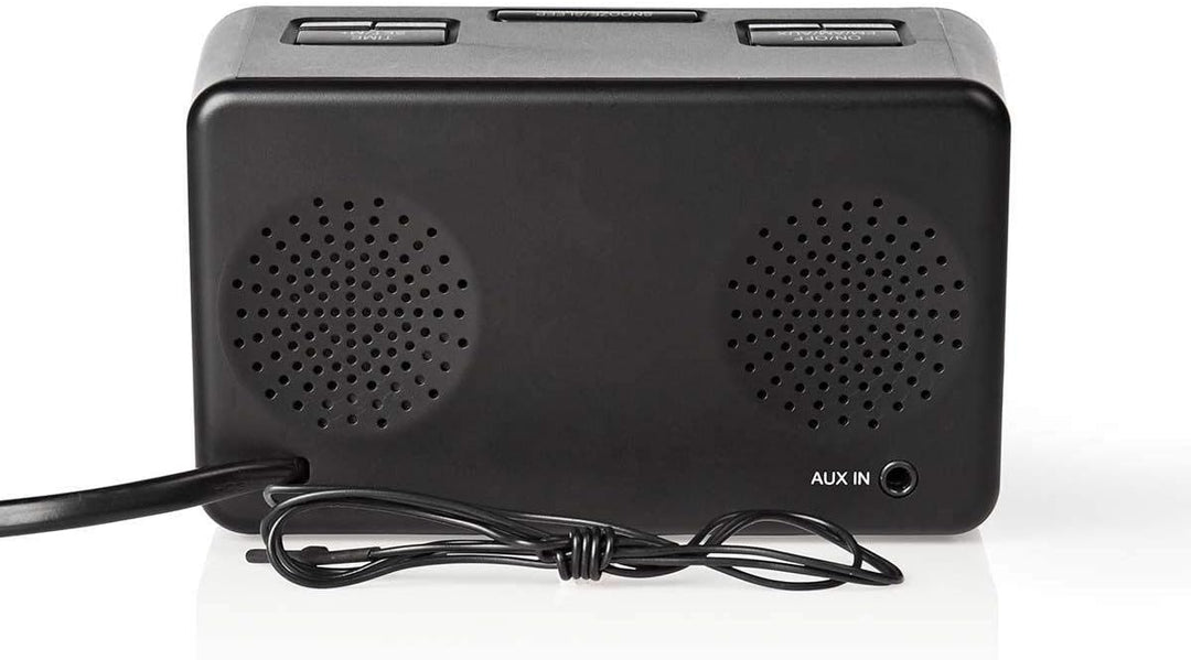 NEDIS Digital-Wecker-Radio - LED-Anzeige - 1x 3,5 mm Audio-Eingang - Zeitprojektion - AM/FM - Snooze