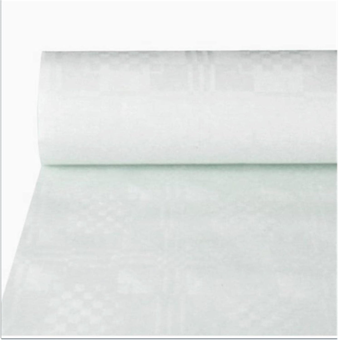 Papiertischtuch mit Damastprägung 50 m x 1,2 m weiss