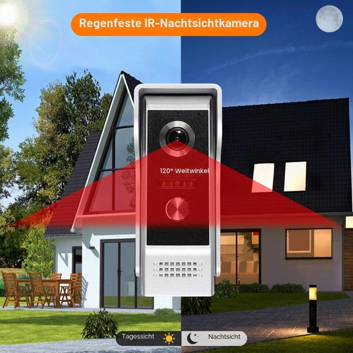 7" Kabelgebundene Video Tür Telefon Sprechanlage System 1080P Indoor Monitor Touchscreen mit HD Infr