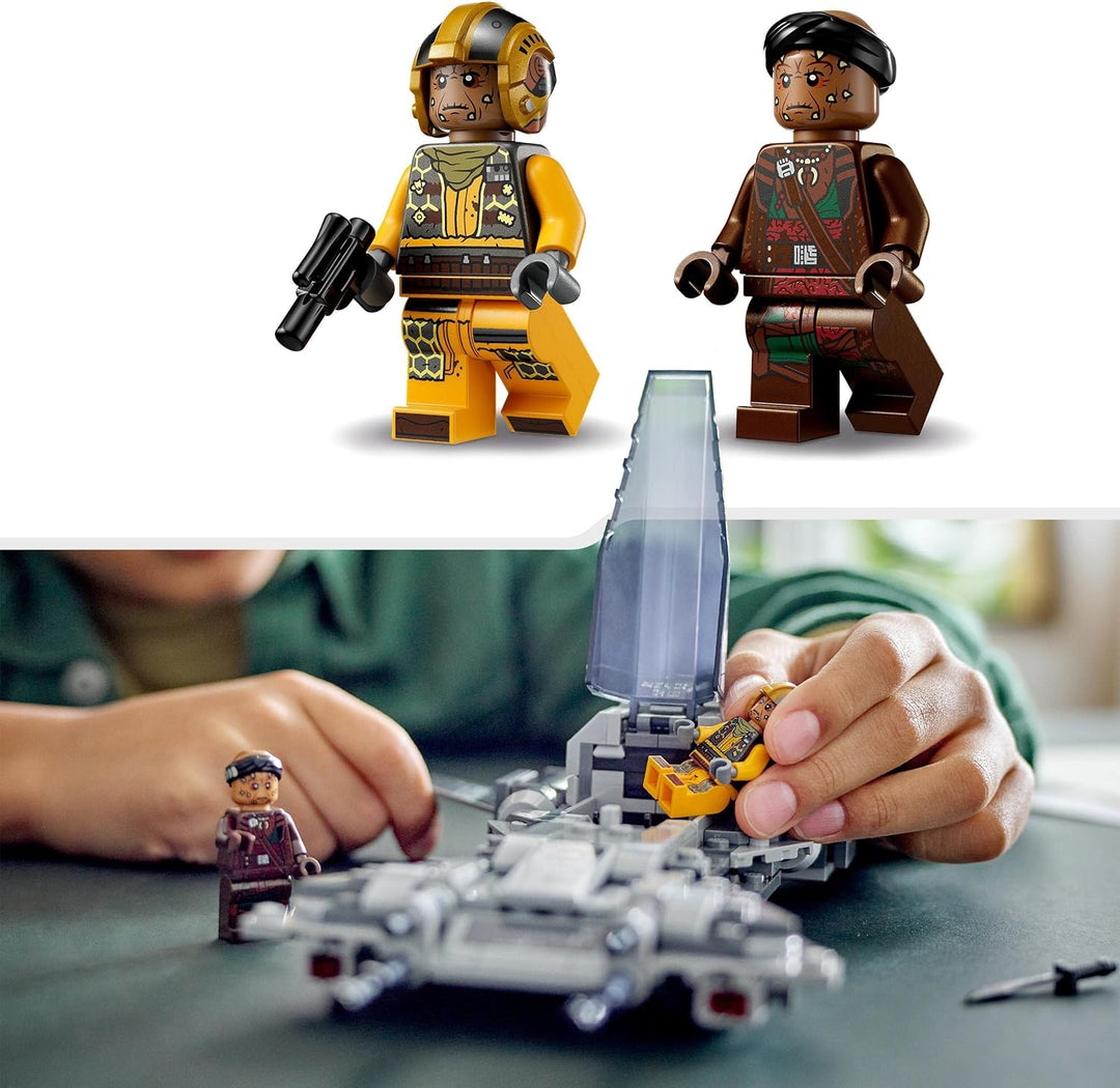 LEGO Star Wars Snubfighter der Piraten Set, The Mandalorian Staffel 3 Spielzeug zum Bauen mit Starfi