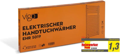 VIGO elektrischer Badheizkörper/Handtuch Radiator - ECO 450 Watt, TÜV geprüft: Inklusive Montage-Set