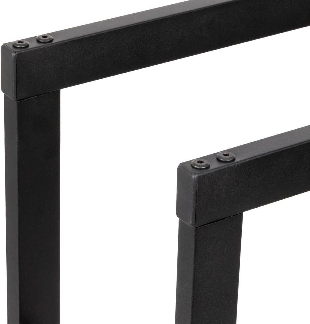 VOSS.garden Brennholzregal Stahl, Kaminholzregal, Feuerholzregal 60x25x100cm, schwarz